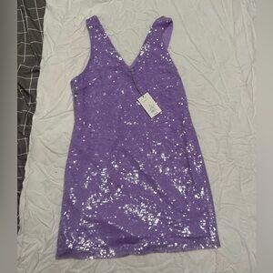 Purple Sequin Dress